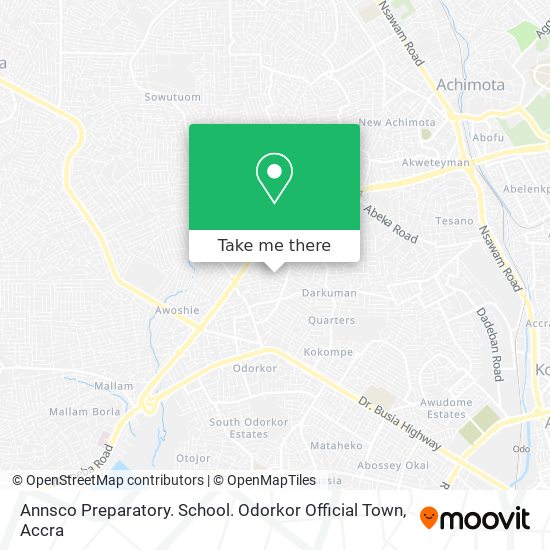 Annsco Preparatory. School. Odorkor Official Town map