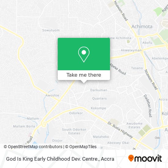 God Is King Early Childhood Dev. Centre. map