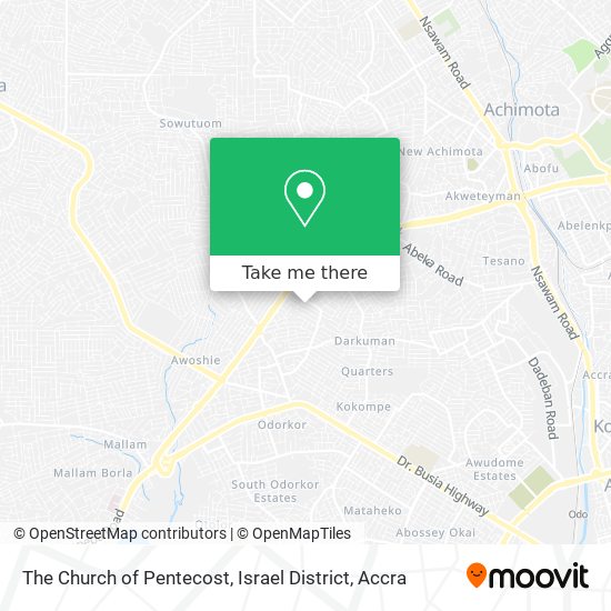 The Church of Pentecost, Israel District map