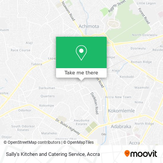 Sally's Kitchen and Catering Service map
