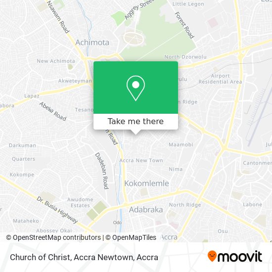 Church of Christ, Accra Newtown map