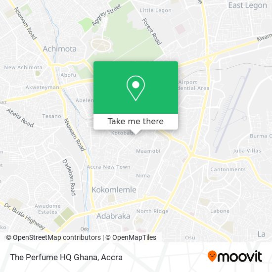 The Perfume HQ Ghana map