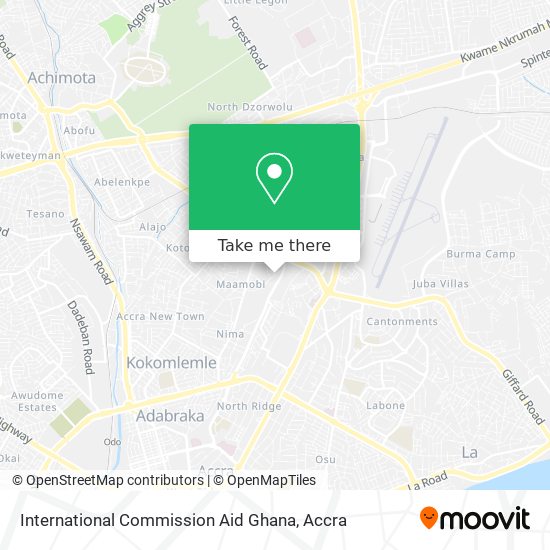 International Commission Aid Ghana map
