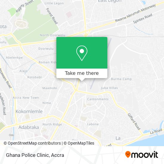 Ghana Police Clinic map