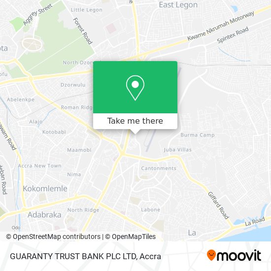 GUARANTY TRUST BANK PLC LTD map