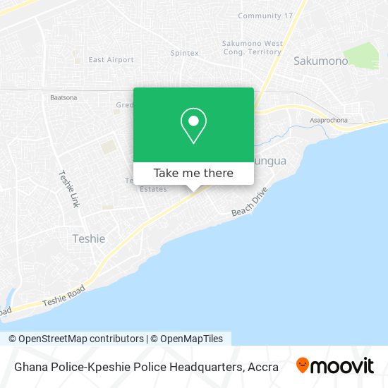 Ghana Police-Kpeshie Police Headquarters map