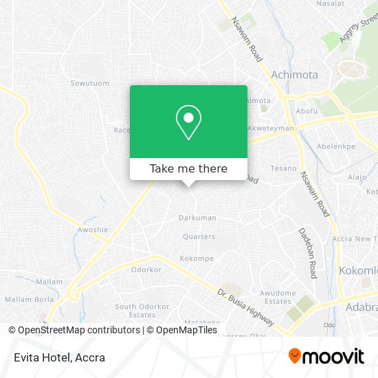 Evita Hotel map