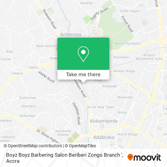 Boyz Boyz Barbering Salon Beriberi Zongo Branch ' map