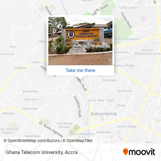 Ghana Telecom University map