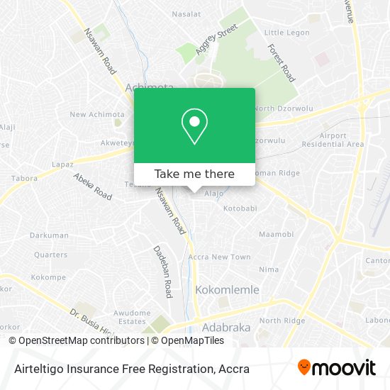 Airteltigo Insurance Free Registration map
