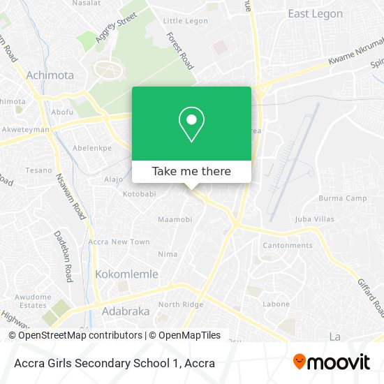 Accra Girls Secondary School 1 map