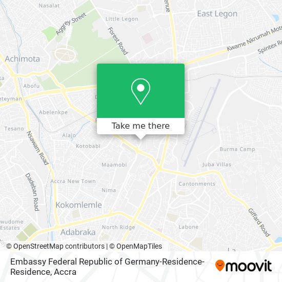 Embassy Federal Republic of Germany-Residence-Residence map