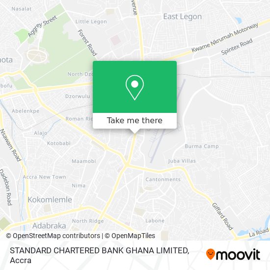 STANDARD CHARTERED BANK GHANA LIMITED map