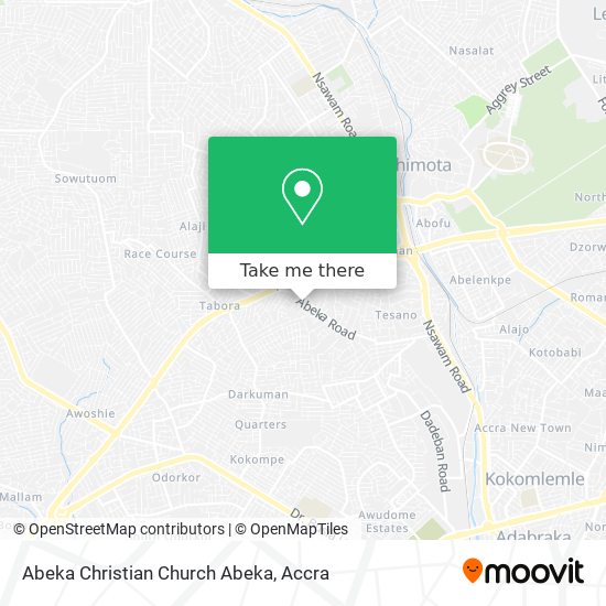 Abeka Christian Church Abeka map
