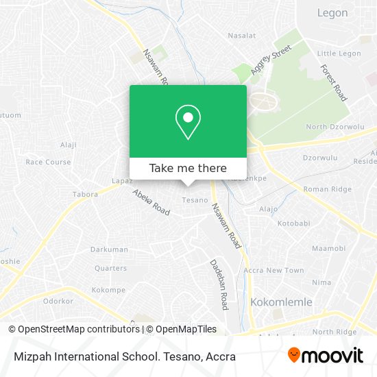 Mizpah International School. Tesano map