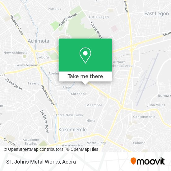 ST. John's Metal Works map