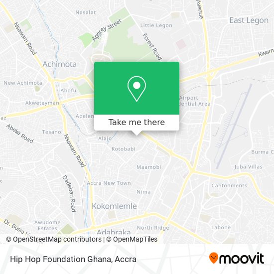 Hip Hop Foundation Ghana map