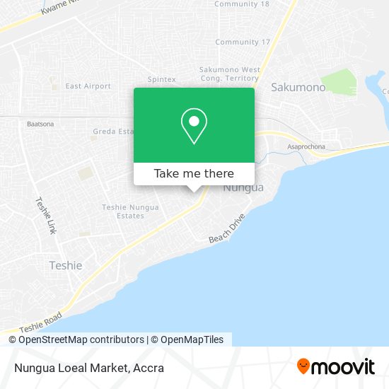 Nungua Loeal Market map