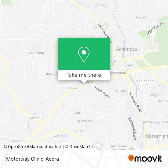 Motorway Clinic map