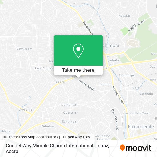 Gospel Way Miracle Church International. Lapaz map