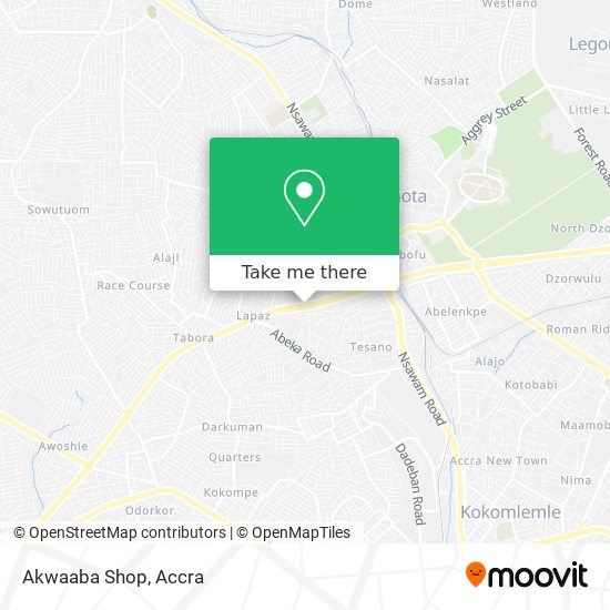 Akwaaba Shop map