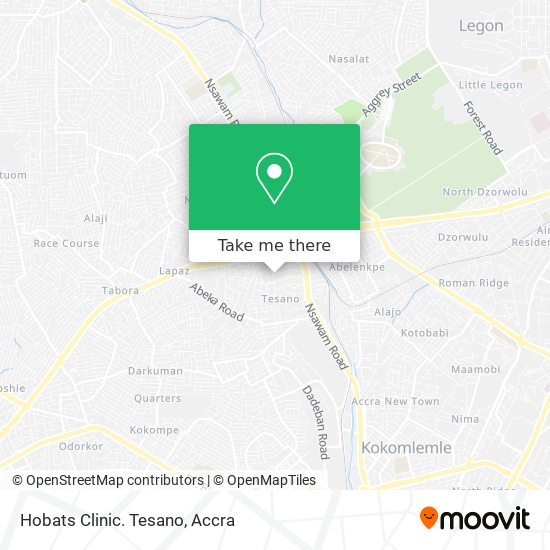 Hobats Clinic. Tesano map