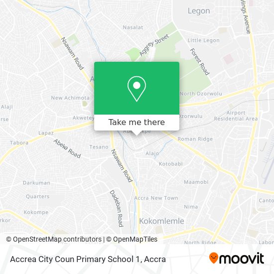 Accrea City Coun Primary School 1 map