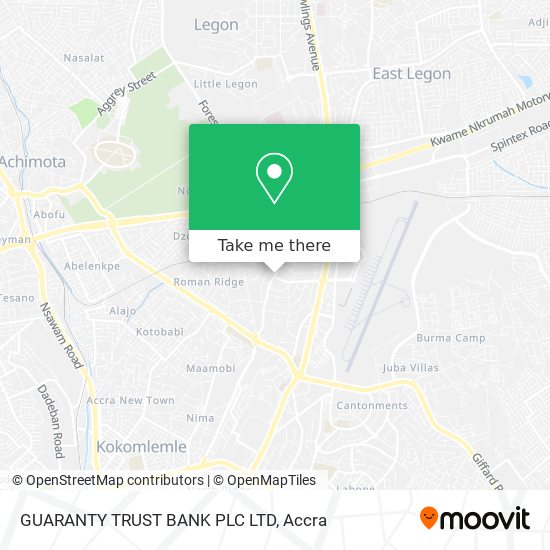 GUARANTY TRUST BANK PLC LTD map