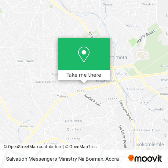 Salvation Messengers Ministry Nii Boiman map