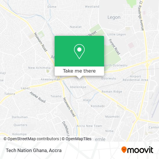 Tech Nation Ghana map