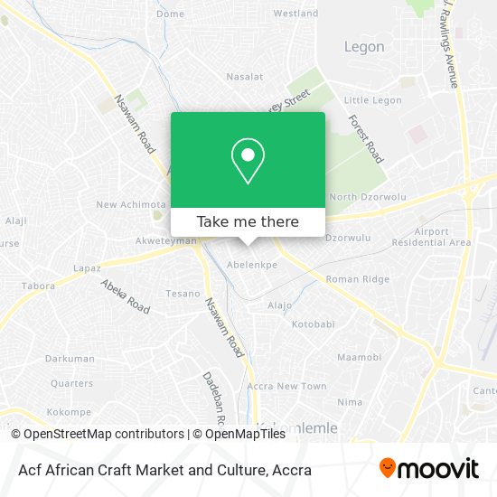 Acf African Craft Market and Culture map