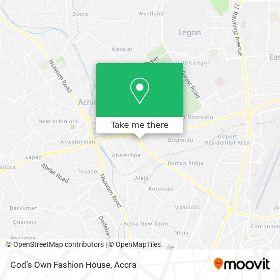 God's Own Fashion House map