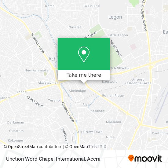 Unction Word Chapel International map