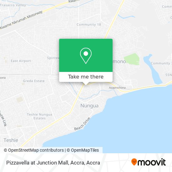 Pizzavella at Junction Mall, Accra map