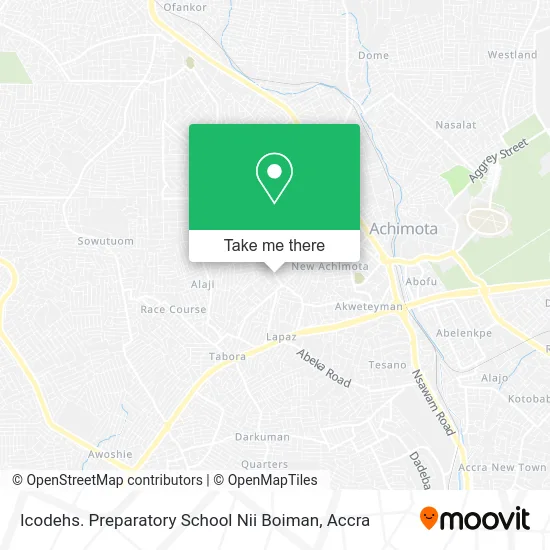 Icodehs. Preparatory School Nii Boiman map
