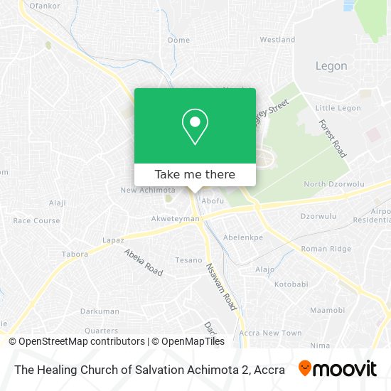 The Healing Church of Salvation Achimota 2 map