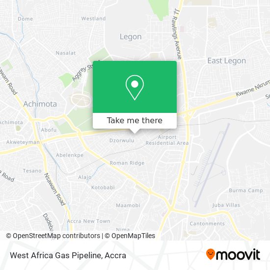 West Africa Gas Pipeline map