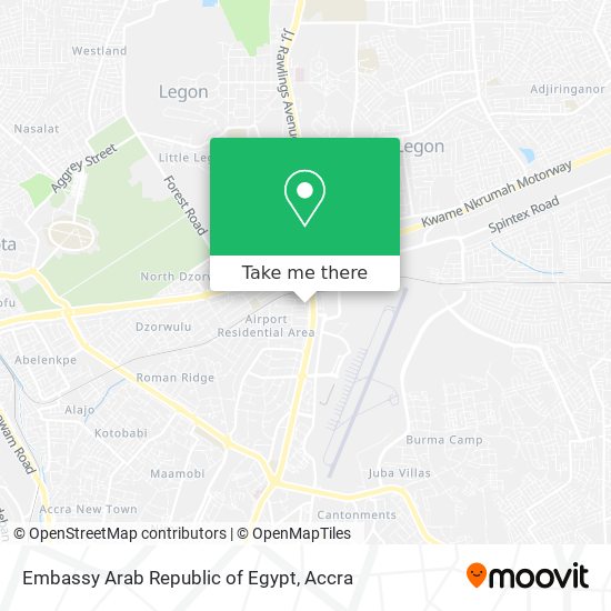 Embassy Arab Republic of Egypt map