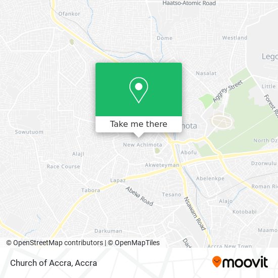 Church of Accra map