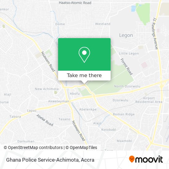 Ghana Police Service-Achimota map