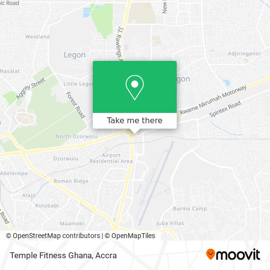 Temple Fitness Ghana map