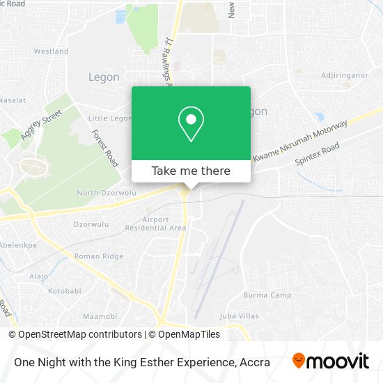 One Night with the King Esther Experience map