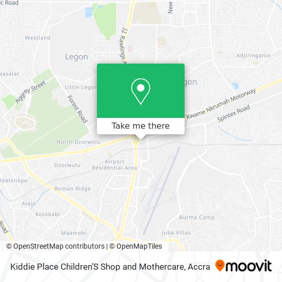 Kiddie Place Children’S Shop and Mothercare map