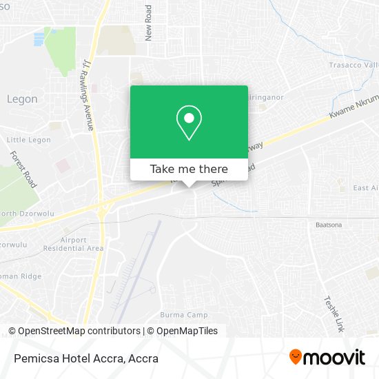Pemicsa Hotel Accra map