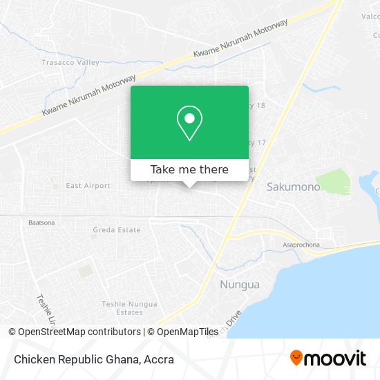 Chicken Republic Ghana map