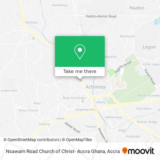 Nsawam Road Church of Christ- Accra Ghana map
