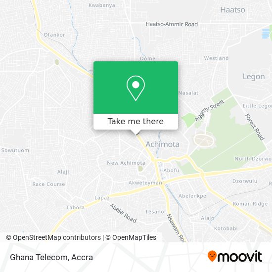 Ghana Telecom map