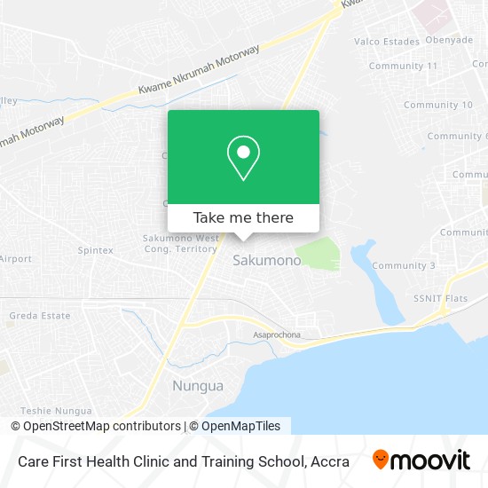 Care First Health Clinic and Training School map