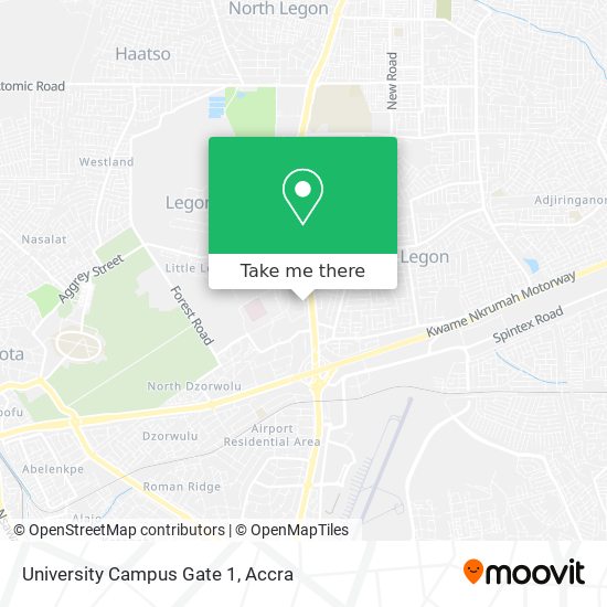 University Campus Gate 1 map
