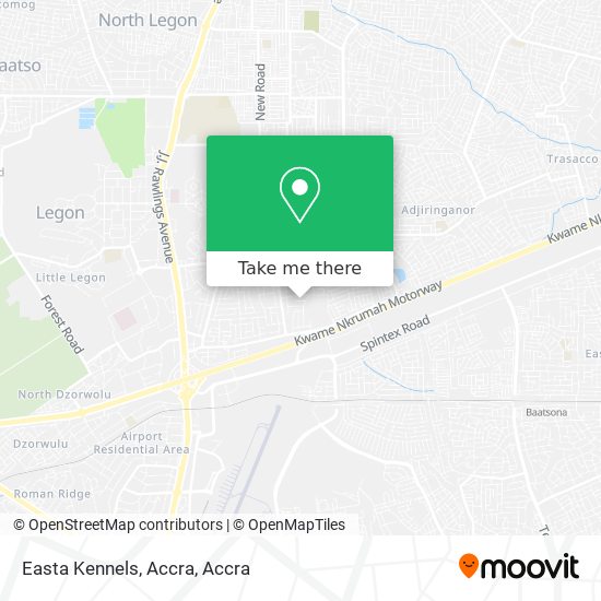 Easta Kennels, Accra map